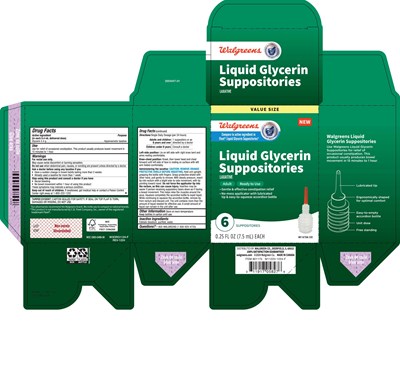 Principal Display Panel - 2004047 v01   Walgreens Shelf carton Glycerin Liquid 7 5mL x6 (1)